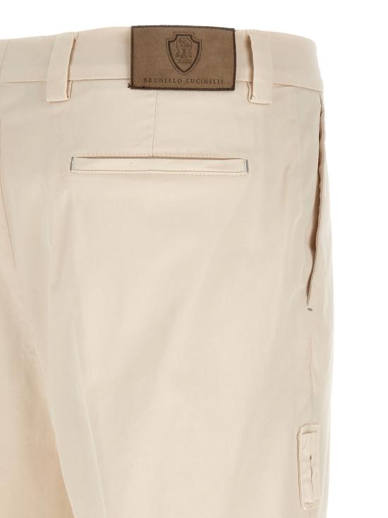 26SS 브루넬로 쿠치넬리 스트레이트 팬츠 M289L3030FC6007 White - BRUNELLO CUCINELLI