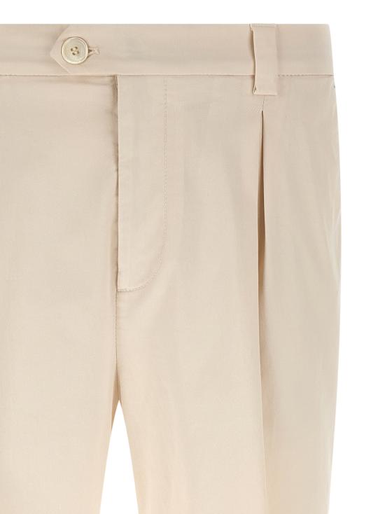 26SS 브루넬로 쿠치넬리 스트레이트 팬츠 M289L3030FC6007 White - BRUNELLO CUCINELLI