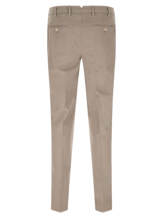 26SS 브루넬로 쿠치넬리 코튼 스트래치 미드 라이즈 슬림 핏 치노 M289LI1770C6035 Beige - BRUNELLO CUCINELLI