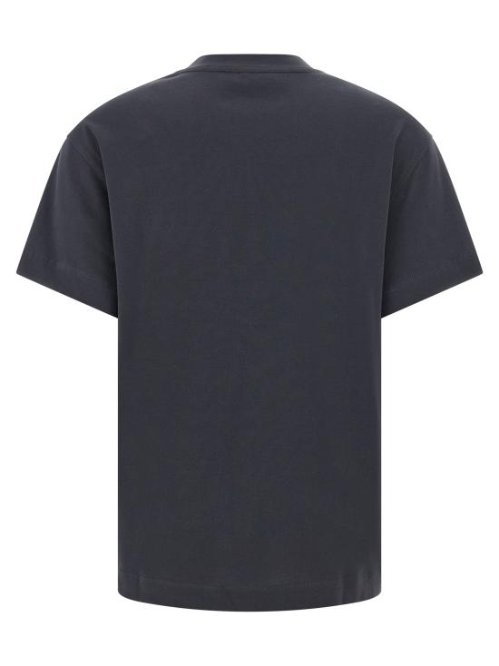 26SS 브루넬로 쿠치넬리 샤이니 탭 코튼 저지 티셔츠 M0T81EC710C7186 Blue - BRUNELLO CUCINELLI