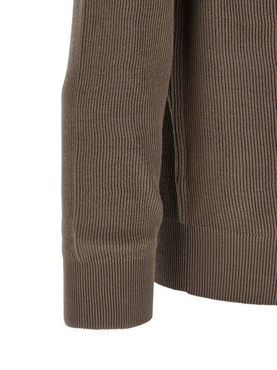 26SS 브루넬로 쿠치넬리 립 니트 폴로 셔츠 M29400105CLL90 Brown - BRUNELLO CUCINELLI
