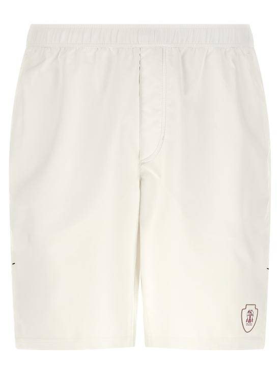 26SS 브루넬로 쿠치넬리 나일론 버뮤다 팬츠 MB4223590TC007 White