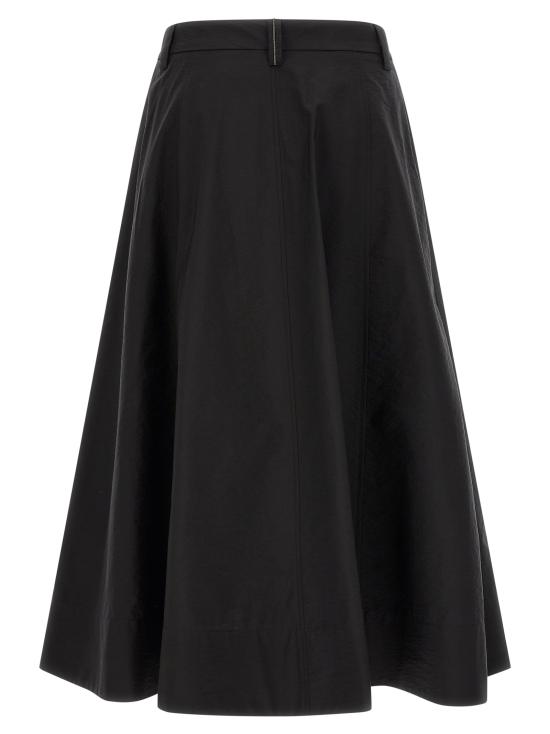 26SS 브루넬로 쿠치넬리 롱 스커트 M0F79G3951C101 Black - BRUNELLO CUCINELLI