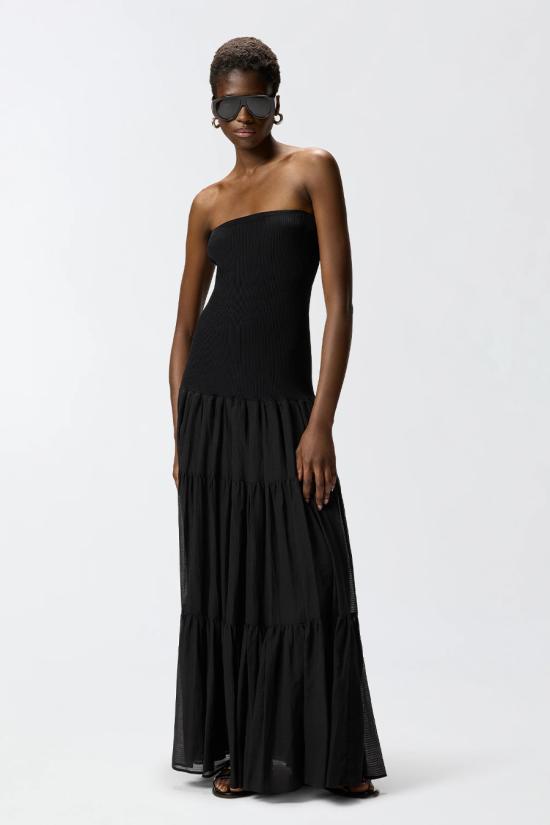 26SS 핑코 롱 원피스 107015A3D1Z99 Black - PINKO