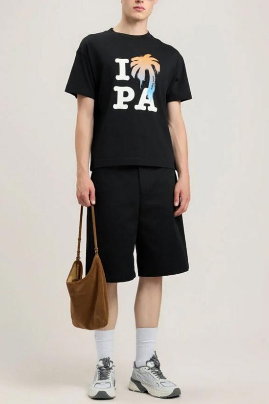 26SS 팜앤젤스 반팔 티셔츠 PMAA109S26JER007 Black - PALM ANGELS