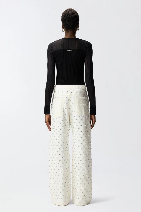 26SS 핑코 데님 팬츠 101733A3D9Z05 White - PINKO
