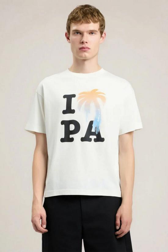 26SS 팜앤젤스 반팔 티셔츠 PMAA109S26JER007 White - PALM ANGELS