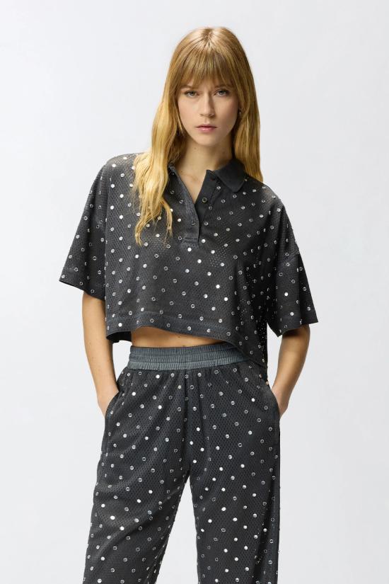 26SS 핑코 폴로 티셔츠 106855A3BCI91 Grey - PINKO
