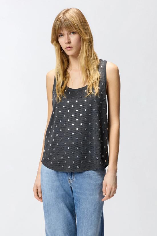26SS 핑코 긴팔 티셔츠 106853A3BCI91 Grey - PINKO
