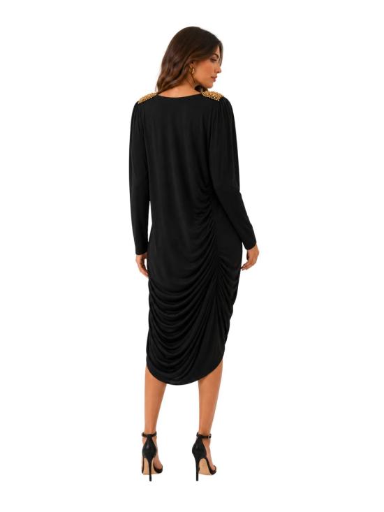 26SS 아멘쿠튀르 미디 원피스 ACS26410 009 Black - AMEN COUTURE