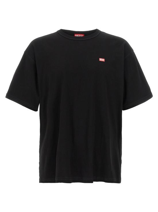 26SS 디젤 T-박스트-R30 스몰 로고 티셔츠 A16400 0QIAM 9XX BLACK DOM