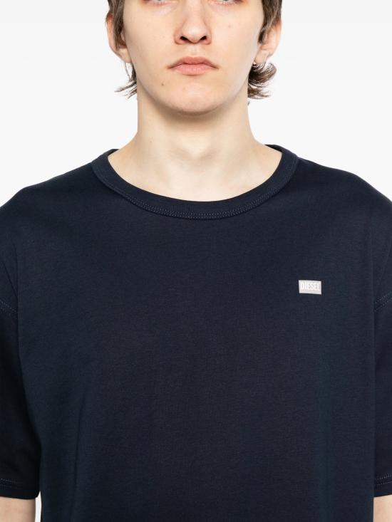 26SS 디젤 T-박스트-R30 스몰 로고 티셔츠 A16400 0QIAM 81E NAVY DOM - DIESEL