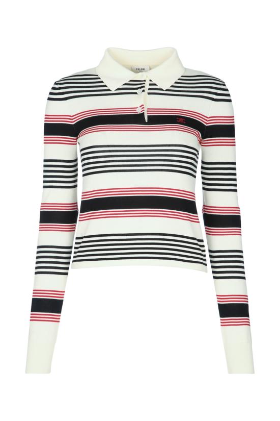 26SS 셀린느 폴로 티셔츠 RY0TX3B21 01KD WHITEBLACKRED
