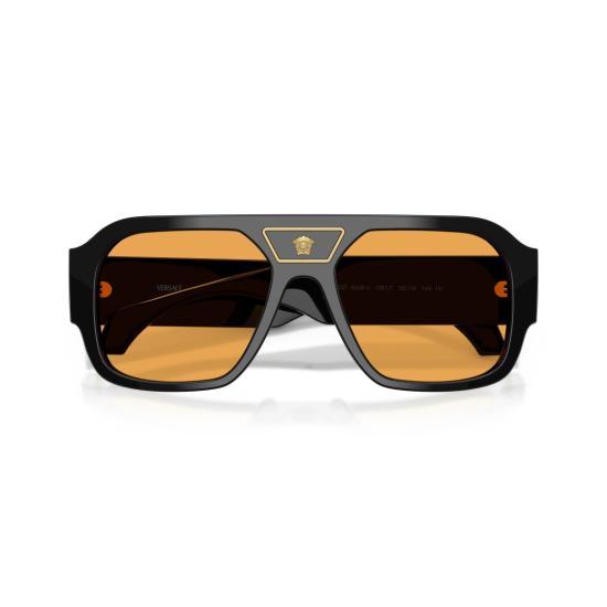 26SS 베르사체 선글라스 0Ve4508u 볼드 블랙 오버사이즈 직사각형 - VERSACE