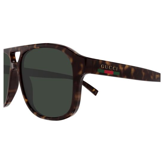 25FW 구찌 선글라스 세련된 로고 장식이 돋보이는 직사각형 호피무늬 - GUCCI