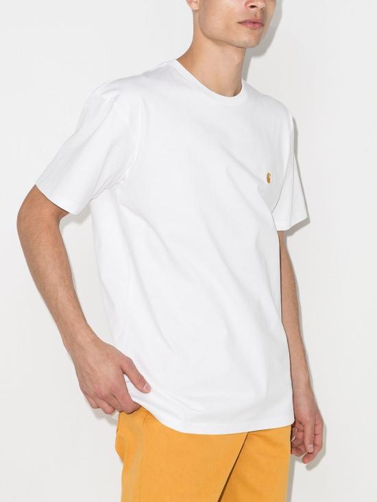 26FW 칼하트 WIP 숏슬리브 체이스 티셔츠 I026391 00R XX White gold - CARHARTT WIP