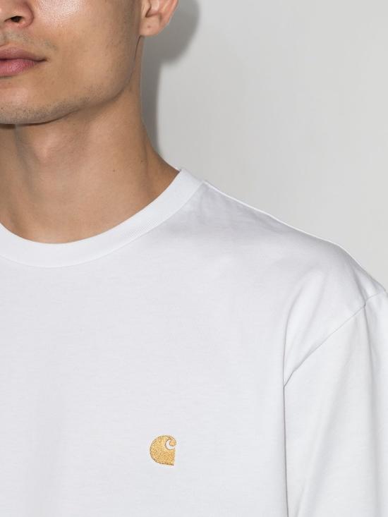26FW 칼하트 WIP 숏슬리브 체이스 티셔츠 I026391 00R XX White gold - CARHARTT WIP