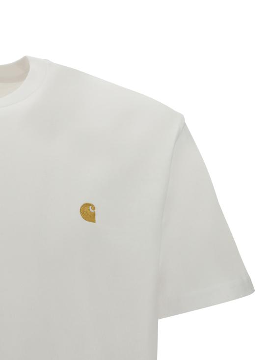 26FW 칼하트 WIP 숏슬리브 체이스 티셔츠 I026391 00R XX White gold - CARHARTT WIP