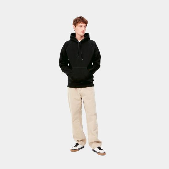 26FW 칼하트 WIP 체이스 후드 티셔츠 I033661 00F XX Black gold - CARHARTT WIP