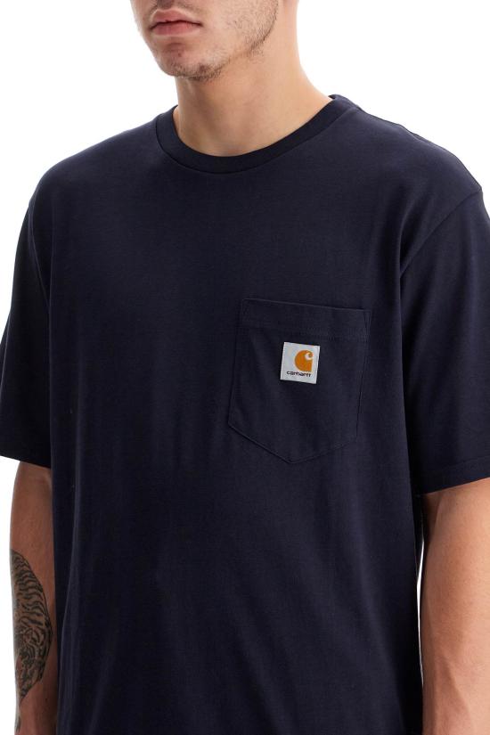 26FW 칼하트 WIP 숏슬리브 포켓 티셔츠 I030434 1C XX Dark navy - CARHARTT WIP