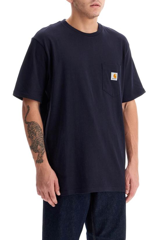 26FW 칼하트 WIP 숏슬리브 포켓 티셔츠 I030434 1C XX Dark navy - CARHARTT WIP