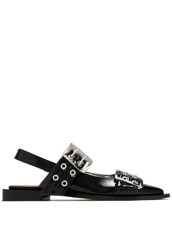 26FW 가니 페미닌 버클 발레리나 S2730 099 BLACK