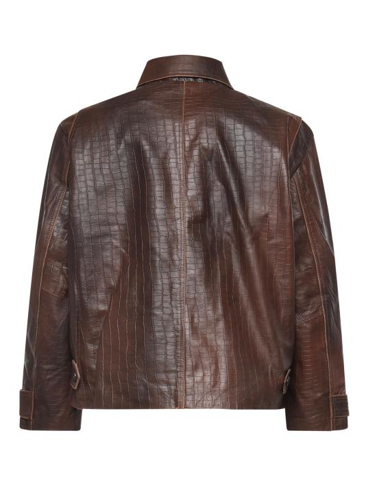 26SS 파운드 가죽 자켓 FOSS26JA01323 6322 VINTAGE BROWN - FOUND