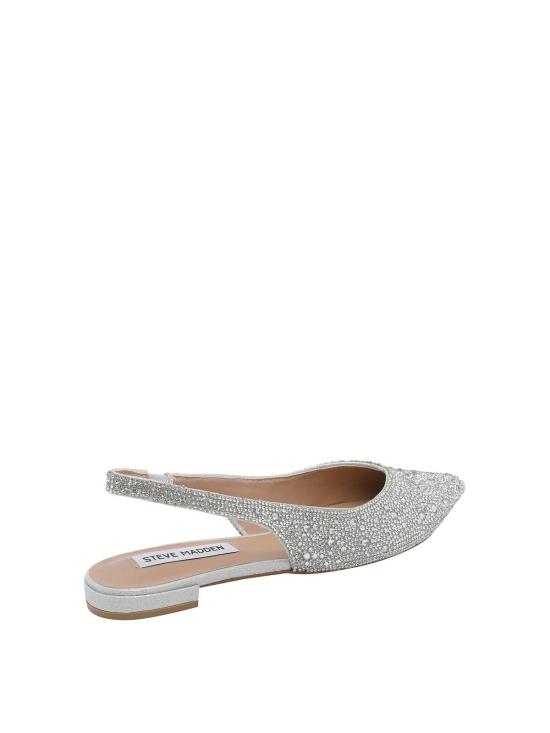 26SS 스티브매든 플랫 슈즈 CARERHINESTONE Silver - STEVE MADDEN