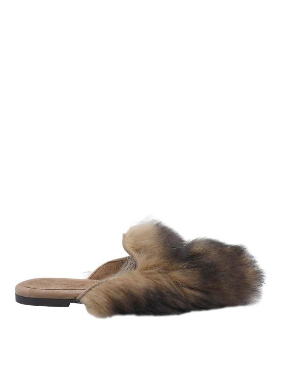 26SS 돌체앤가바나 시어링 스웨이드 슬리퍼 CI0224A9Y9380093 Brown