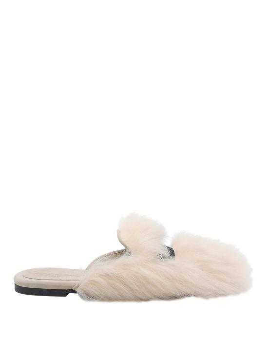 26SS 돌체앤가바나 시어링 스웨이드 슬리퍼 CI0224A9Y938H070 White