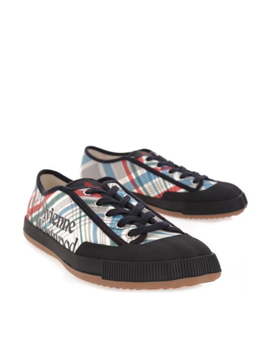  비비안웨스트우드 애니멀 짐 로우탑 스니커즈 75020057M W00N8 O301 madras check MULTICOLOR - VIVIENNE WESTWOOD