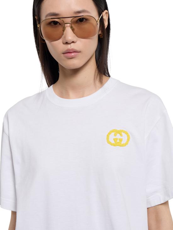 26SS 구찌 프린트 디테일 코튼 저지 티셔츠 837959XJHQ3 9066 Bianco - GUCCI