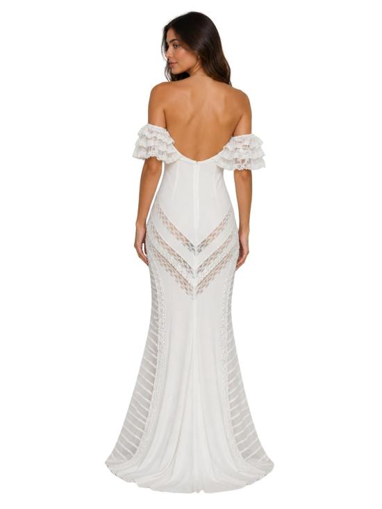 26SS 아멘쿠튀르 롱 원피스 AMS26528 051 Gesso - AMEN COUTURE