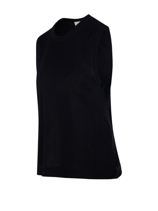26SS 아미 민소매 티셔츠 FTP818 JE0211 001 BLACK DOM - AMI