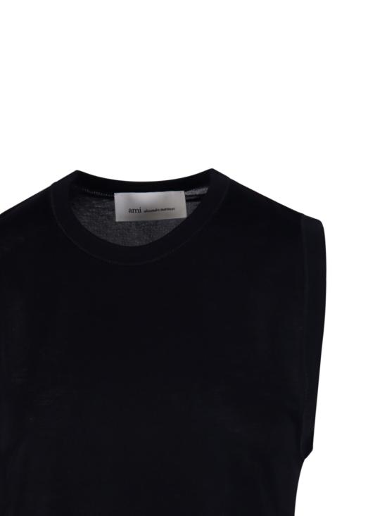 26SS 아미 민소매 티셔츠 FTP818 JE0211 001 BLACK DOM - AMI
