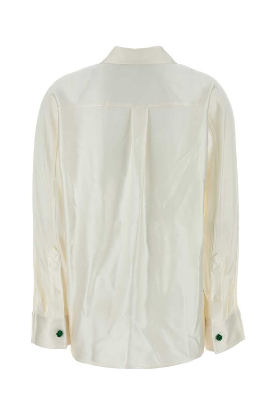 26SS 보테가베네타 반팔 티셔츠 862348V6H109071 panna - BOTTEGA VENETA
