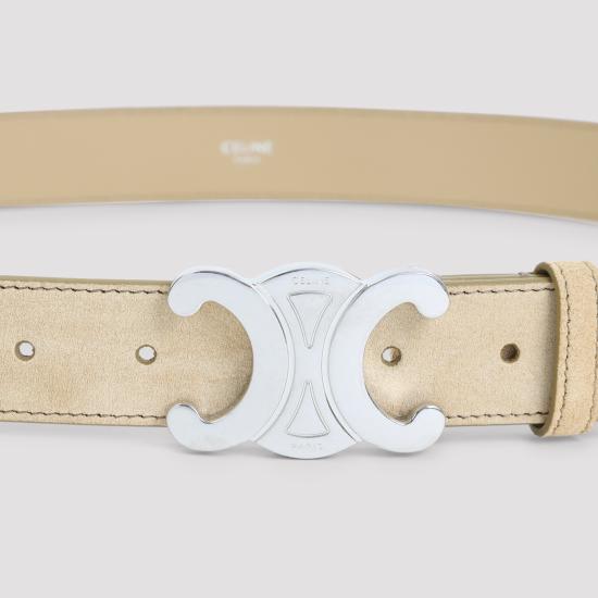 26FW 셀린느 가죽 벨트 45BIE3AUW 02SW NUDE NEUTRALS - CELINE