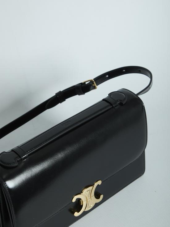 26FW 셀린느 미디움 트리옹프 폴리오 L102U3D82 38NO BLACK - CELINE