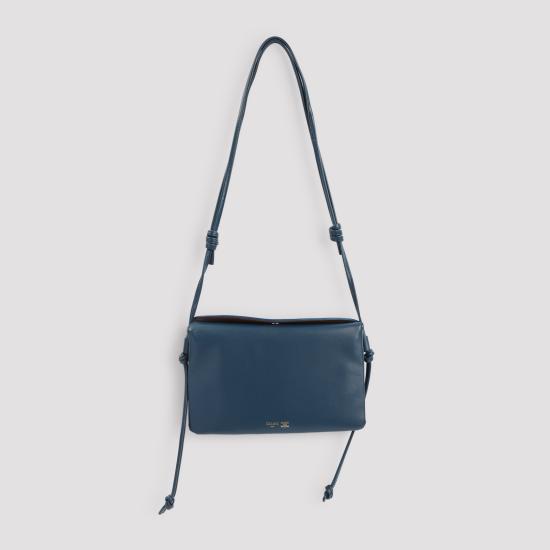 26FW 셀린느 트리오 플랩백 스무스 램스킨 10P862O86 07HJ BLACK - CELINE