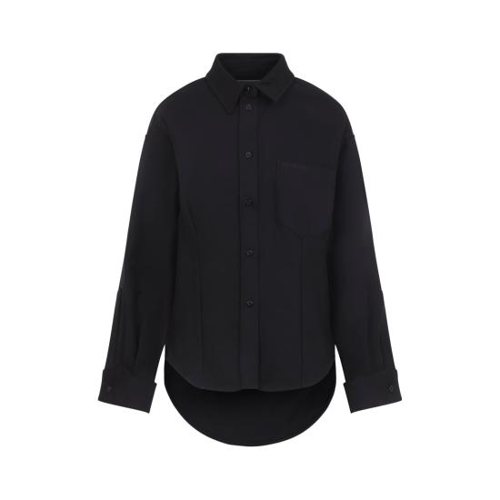 26SS 발렌시아가 셔츠 872318TUP18 1000 BLACK
