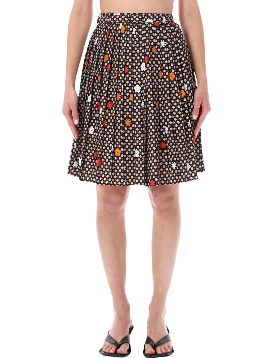 26SS MM6 메종마르지엘라 미디 스커트 S62MA0102M35909 001S BLACK FLOWER