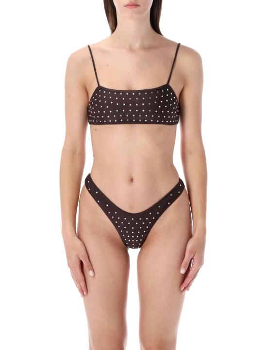 26SS 스윔 바이 디 비키니 수영복 CRYSTALBIKINI DARKCHOCO BROWN