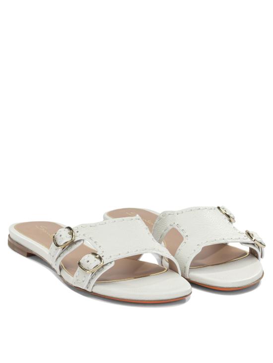 26SS 산토니 뮬/슬리퍼 WHPF72114HA1TWKAI48I48 WHITE - SANTONI