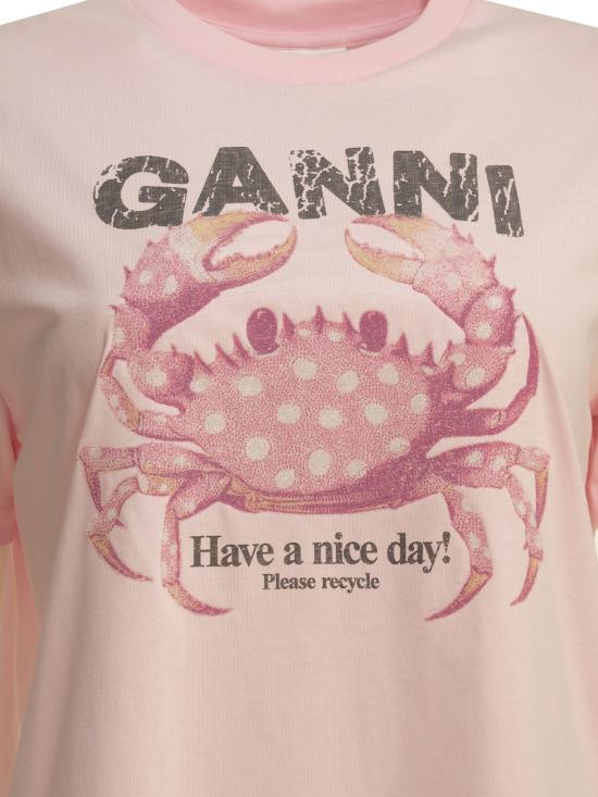 26FW 가니 반팔 티셔츠 A1050197868 PINK - GANNI