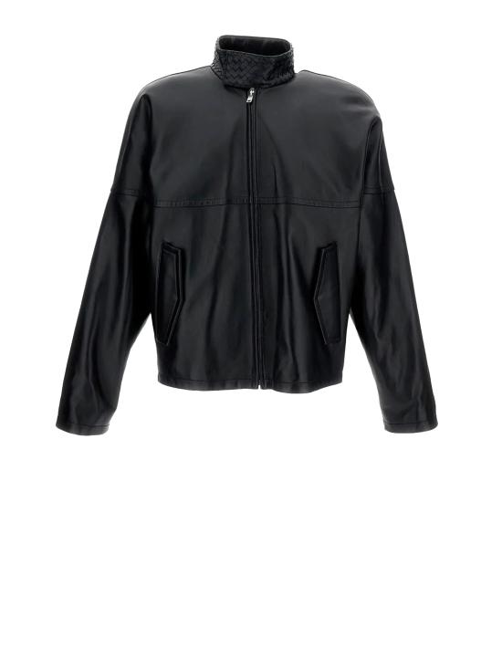 26SS 보테가베네타 가죽 자켓 853929 V64W01010 DOUBLE BLACK