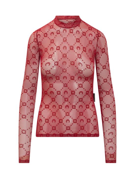 26SS 마린세르 긴팔 티셔츠 WTO388ACJER0005 RD11 RIBBON RED