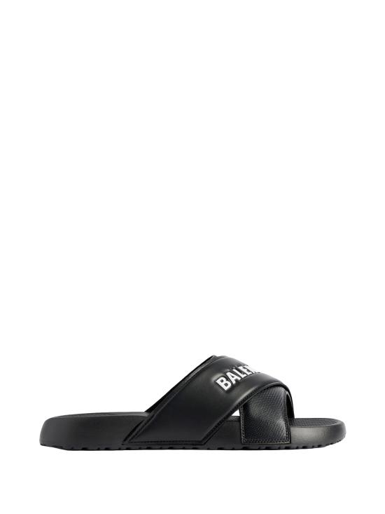 26SS 발렌시아가 뮬/슬리퍼 866163 W0FPD1090 BLACK WHITE