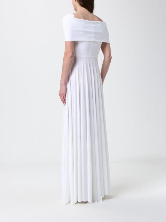 26SS 노마카말리 롱 원피스 KK1263PLT54 944 White - NORMA KAMALI