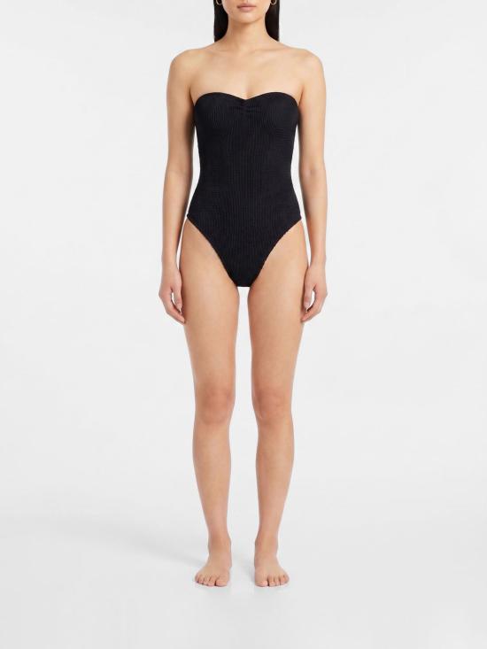 26SS 훈자 지 원피스 수영복 BROOKESWIM Black