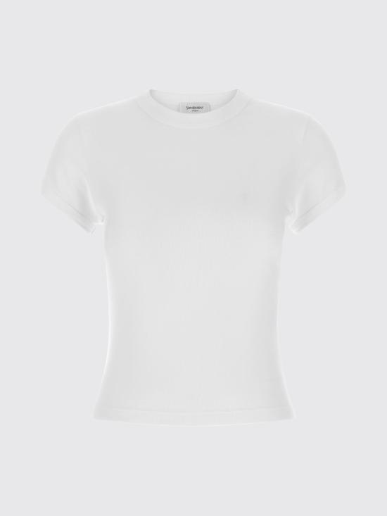 26SS 생로랑 반팔 티셔츠 869630Y38BD 9000 White - SAINT LAURENT
